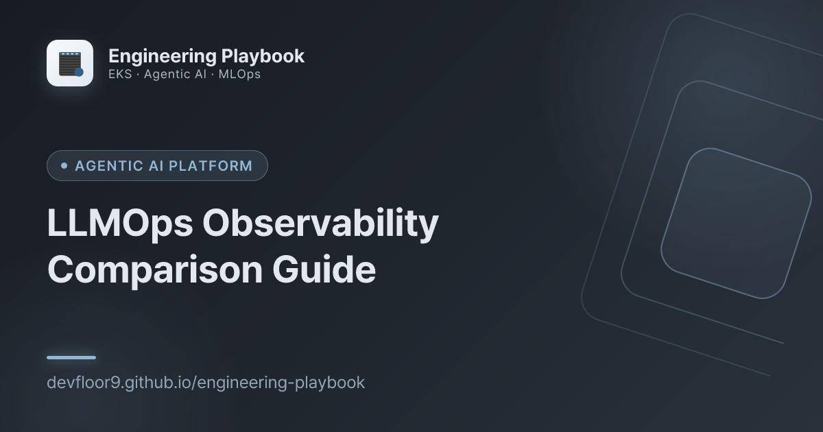 LLMOps Observability 비교 가이드 | Engineering Playbook